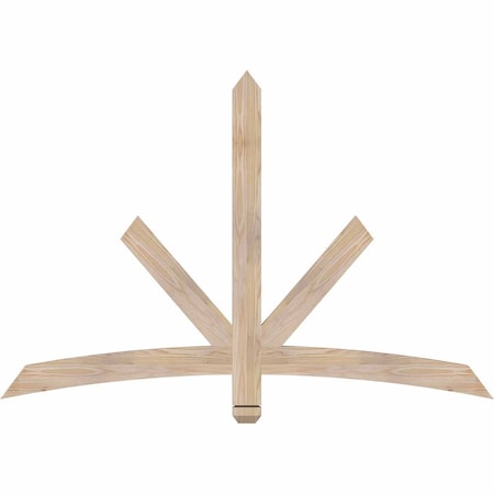 Ekena Millwork Alberta Smooth Timber Gable Bracket, Douglas Fir, 60"W x 40"H x 1 1/2"D x 3 1/2"F, 16/12 Pitch GBW060X40X0204ALB00SDF